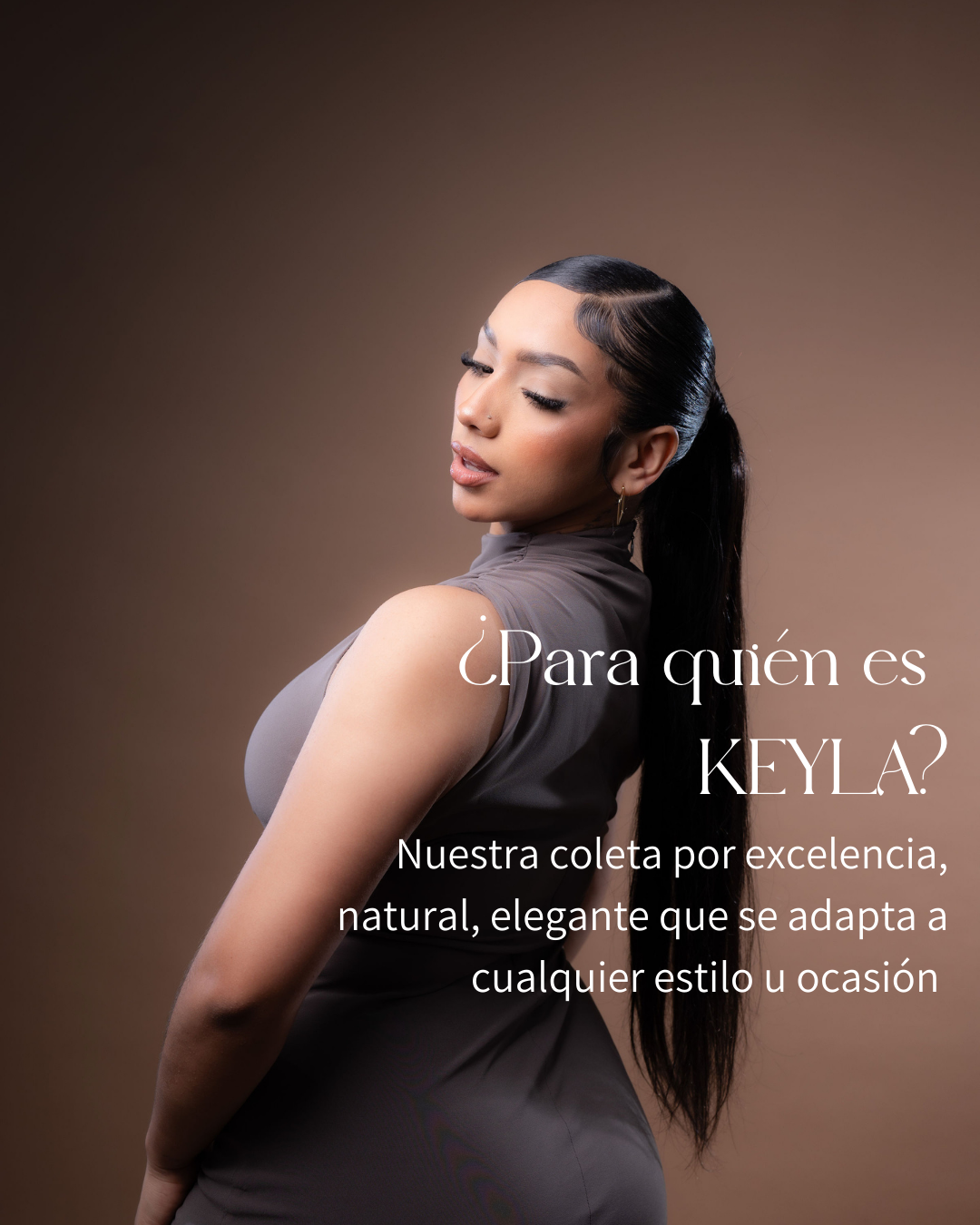 KEYLA: Coleta Lisa Cabello 100% Natural