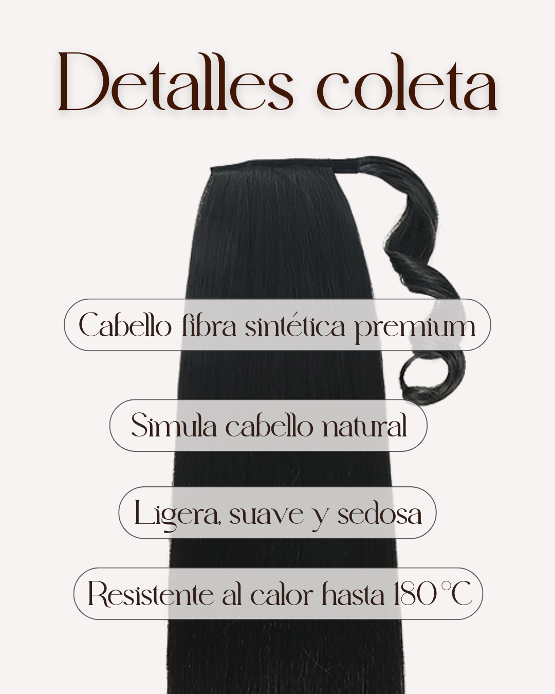 NOVA: Coleta Lisa Sintética - Varios tonos