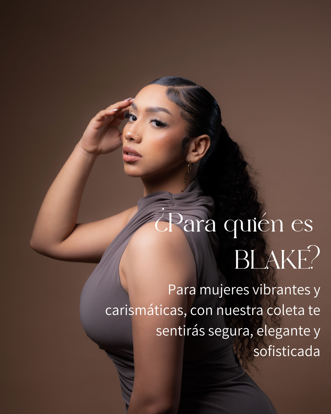 BLAKE: Coleta Rizada Cabello 100% Natural