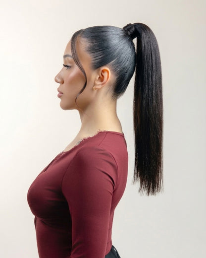 KEYLA: coleta postiza de pelo natural lisa