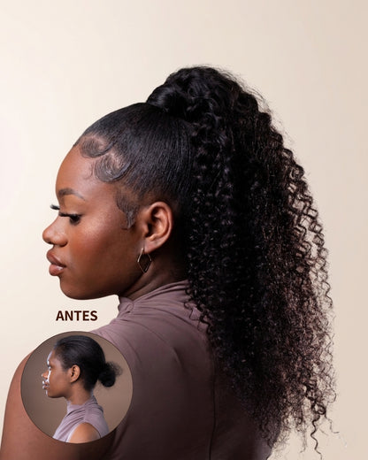 ALICE: Coleta Rizada Cabello 100% Natural