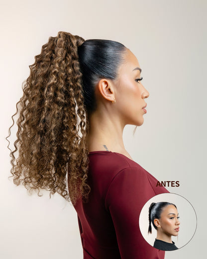 BEYONCE: Coleta Rizada Cabello REMY