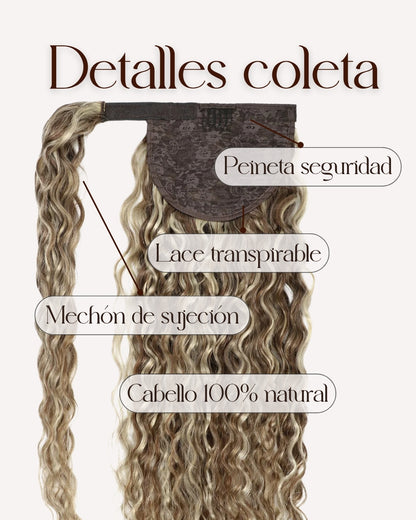 BEYONCE: Coleta Rizada Cabello REMY