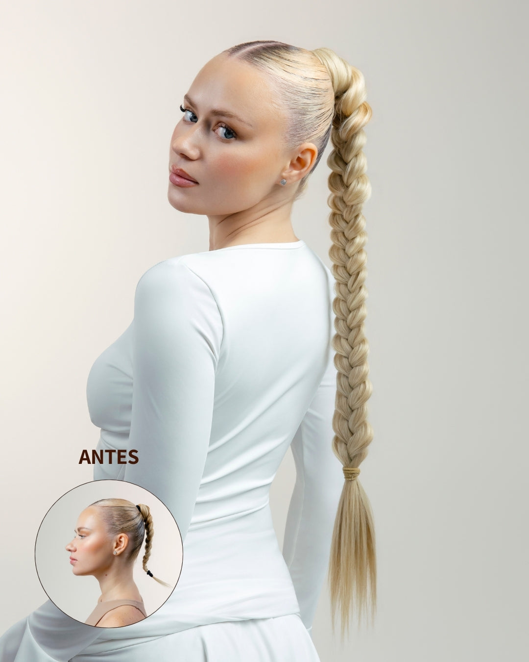 ATENEA: Coleta trenza sintética 86 cm