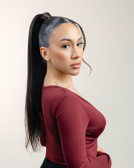 KEYLA: Coleta Lisa Cabello 100% Natural