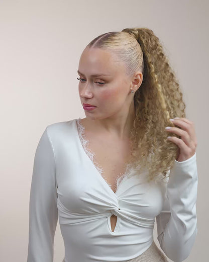 BEYONCE: Coleta Rizada Cabello REMY